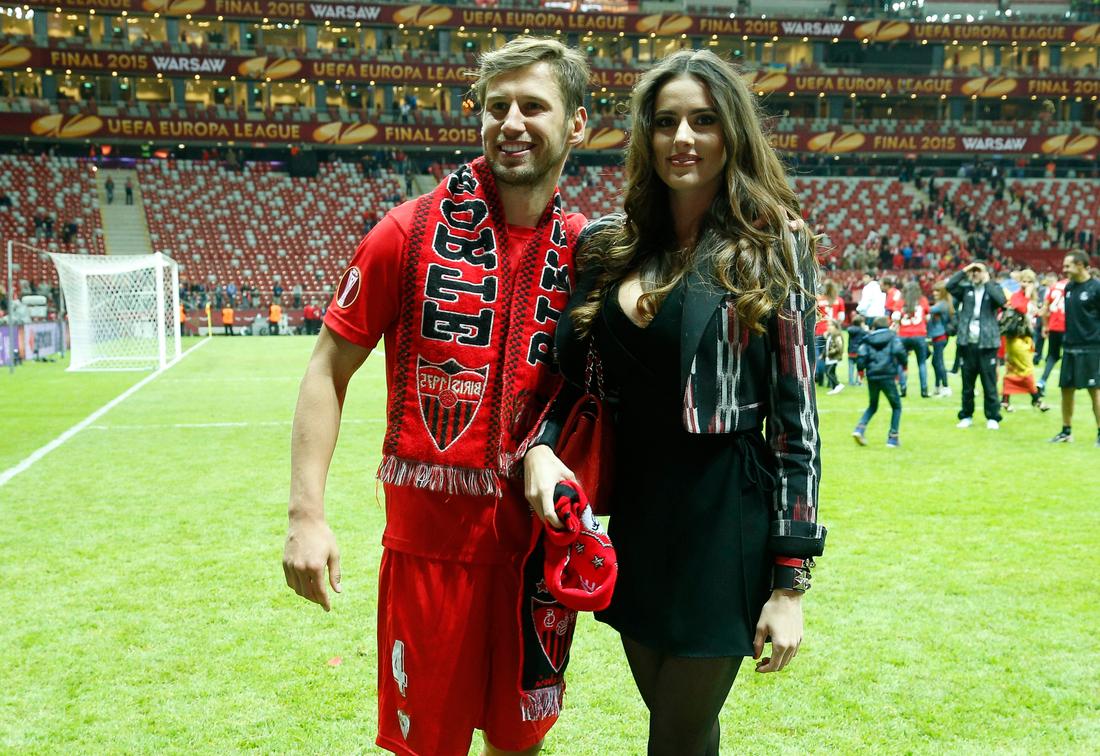 Celia Jaunat i Grzegorz Krychowiak, fot. AKPA