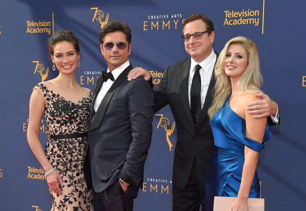 June 16, 2010 Los Angeles, Ca. Bob Saget "Entourage" Season 7 Party - Arrivals held at the Paramount Studios © Vince Flores / AFF-USA.COM. 16 Jun 2010,Image: 385919586, License: Rights-managed, Restrictions: World Rights, Model Release: no, Pictured: Caitlin McHugh, John Stamos and Bob Saget, Credit line: MEGA / The Mega Agency / Forum