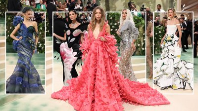 MET gala 2024, czyli leśne skrzaty i elfy… Kim Kardashian, Kylie Jenner, Kendall Jenner, Ariana Grande