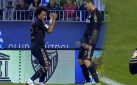 Cristiano Ronaldo tańczy na meczu (VIDEO)