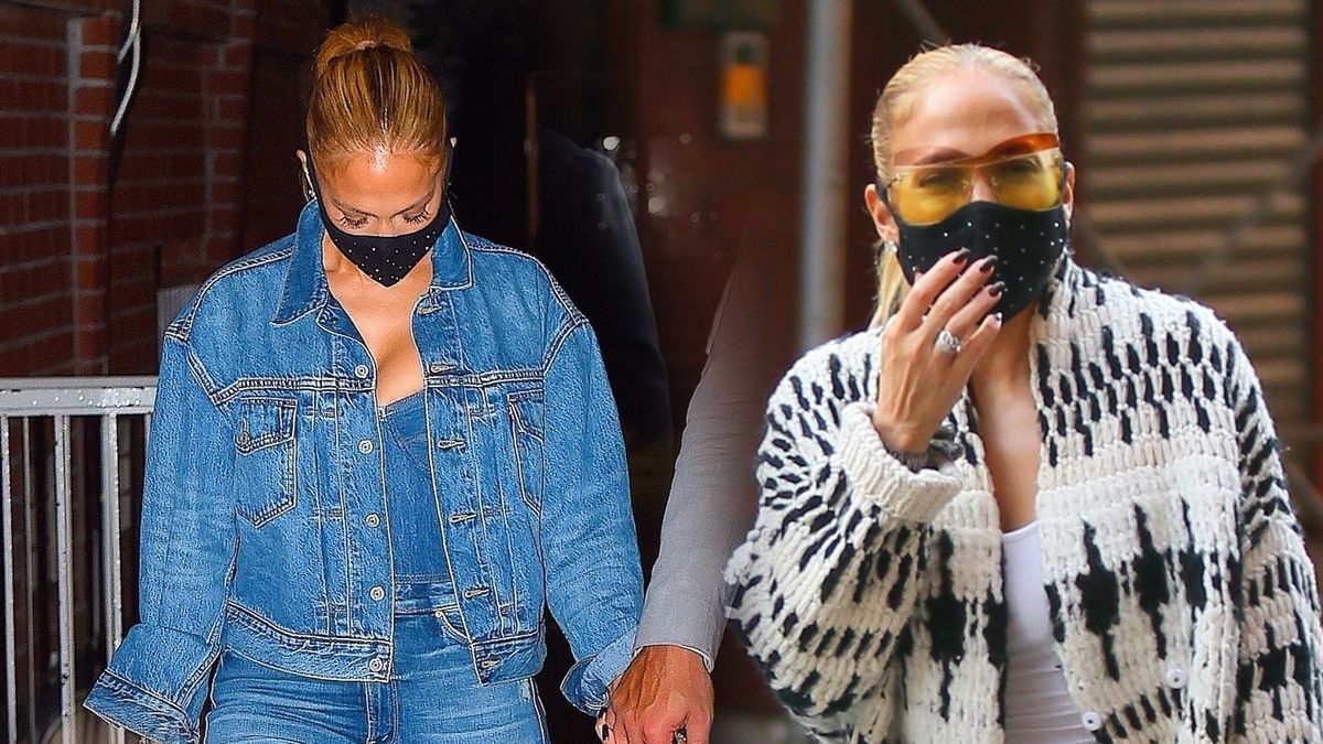 Jennifer Lopez w dwóch stylizacjach