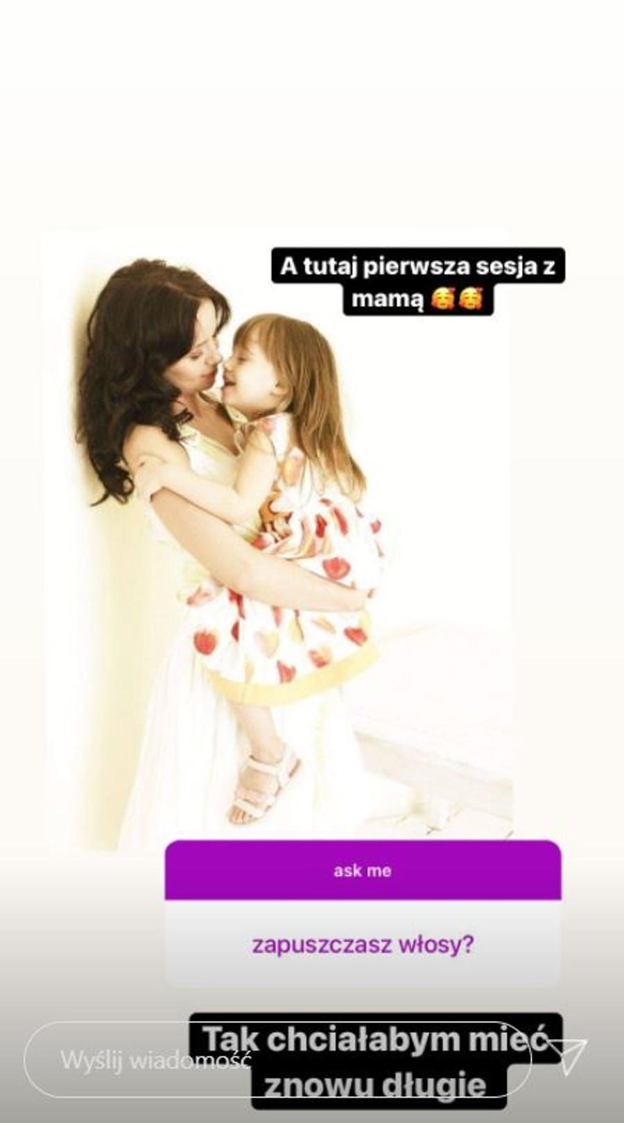 Oliwia Bieniuk na pierwszej sesji zdjęciowej z Anną Przybylską.