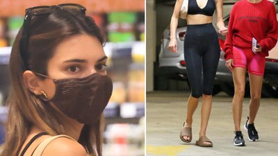 Kendall Jenner i Hailey Bieber przyłapane na zakupach spożywczych. Nie można było oderwać od nich WZROKU