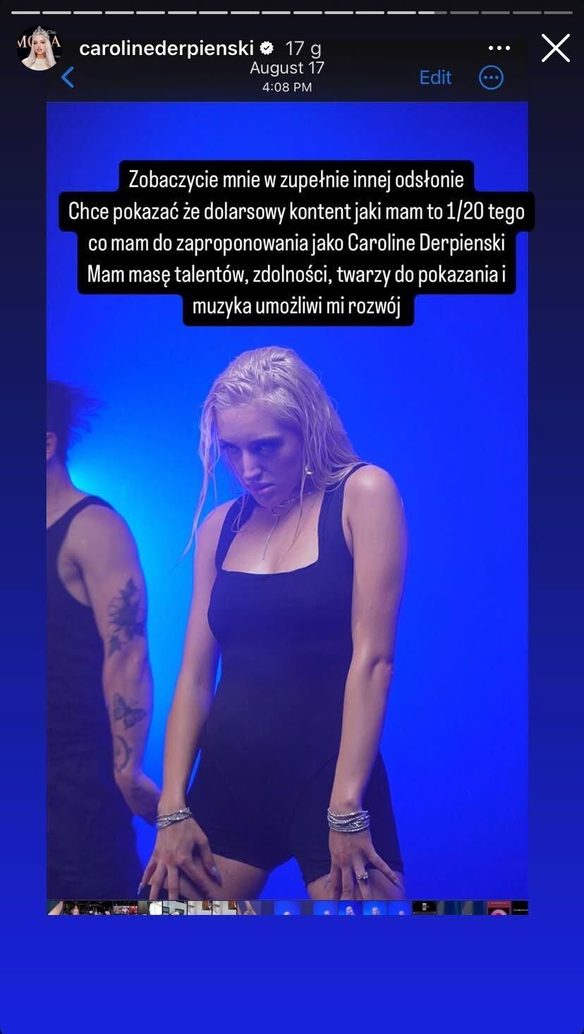 Caroline Derpieński, fot. Instagram. 