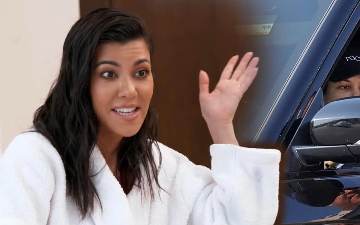Kourtney Kardashian prowadzi samochód. Spotkała ją NIEMIŁA niespodzianka