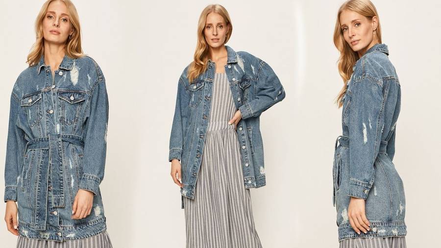 Modelka w jeansowej kurtce