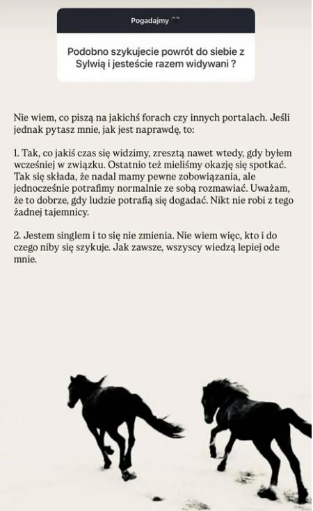 Wpis Akopa Szostaka, fot. Instagram