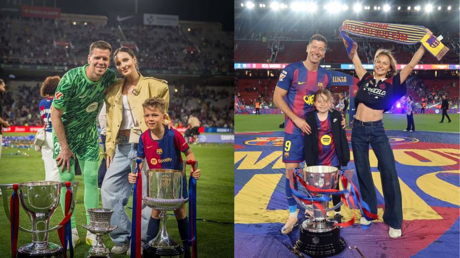 Wojciech Szczęsny, Marina, Robert Lewandowski, Anna Lewandowska, fot. Instagram