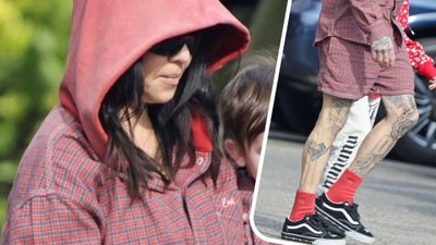 Kourtney Kardashian i Travis Barker na rodzinnym lunchu. Spójrzcie na Rocky’ego. Jaki już duży!