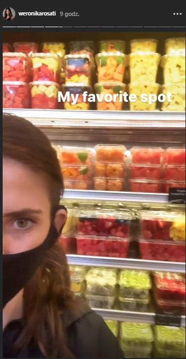 Weronika Rosati robi zakupy podczas kwarantanny