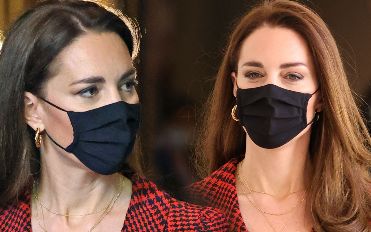 Smukła Księżna Kate w sukience w kratę. To szpilki zwracały uwagę (ZDJĘCIA)