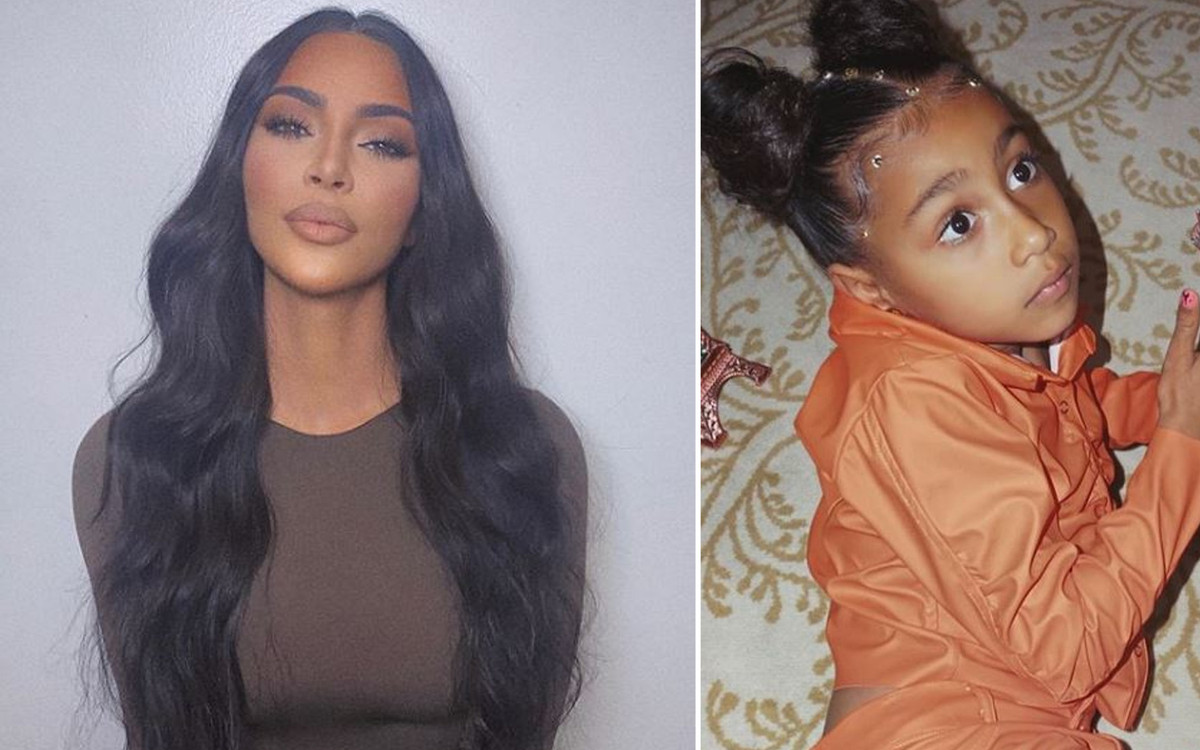 Kim Kardashian z córką North wyglądają jak bliźniaczki w pasujących bluzach