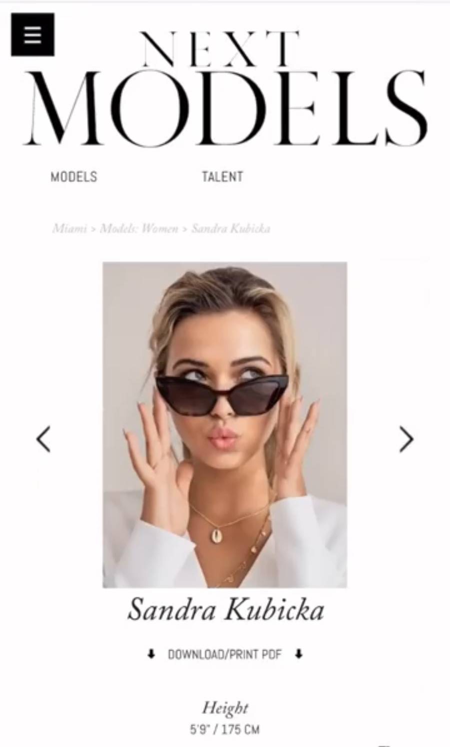 Sandra Kubicka, fot. Instagram @sandrakubicka