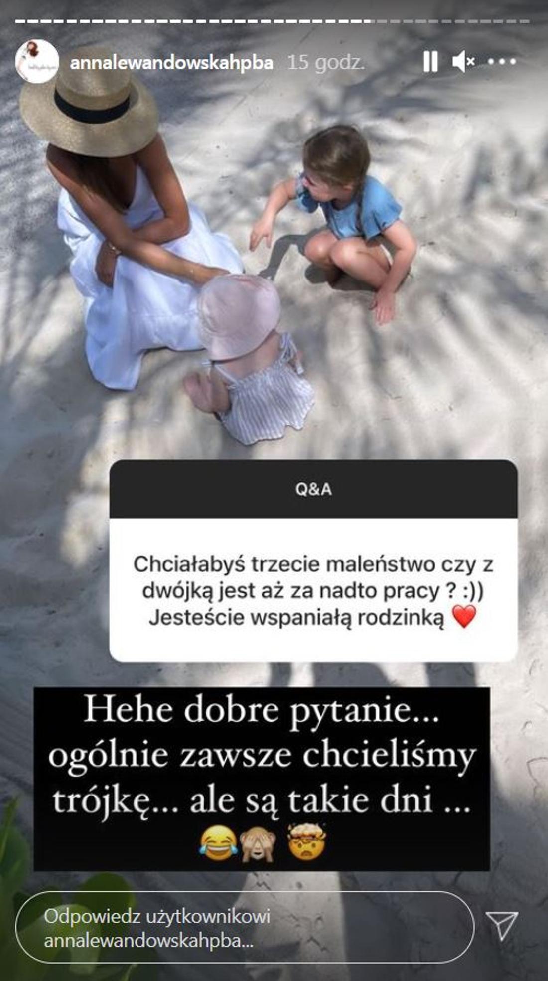 Anna Lewandowska zdradza szczegóły z życia prywatnego. Anna Lewandowska pisze, czy chce mieć więcej dzieci.