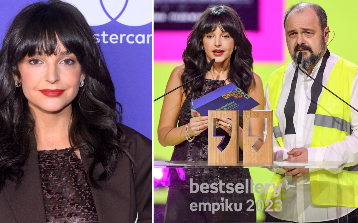 Maria Dębska odebrała nagrodę w odważnych spodniach. Te obciachowe spodnie wracają do łask