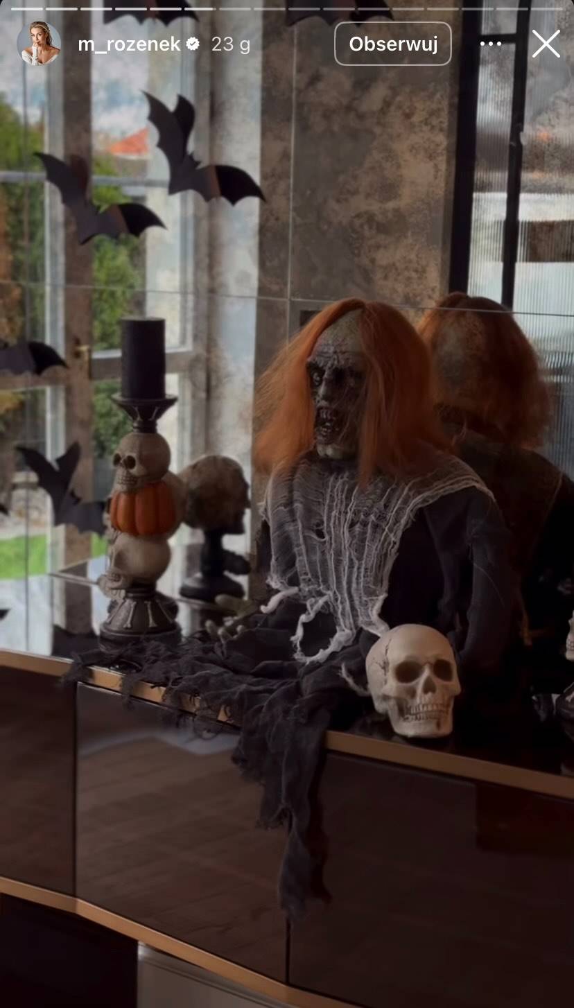 Tak Rozenek udekorowała swoją nową willę! Dynie i zwisające kościotrupy to dopiero początek…(FOTO)