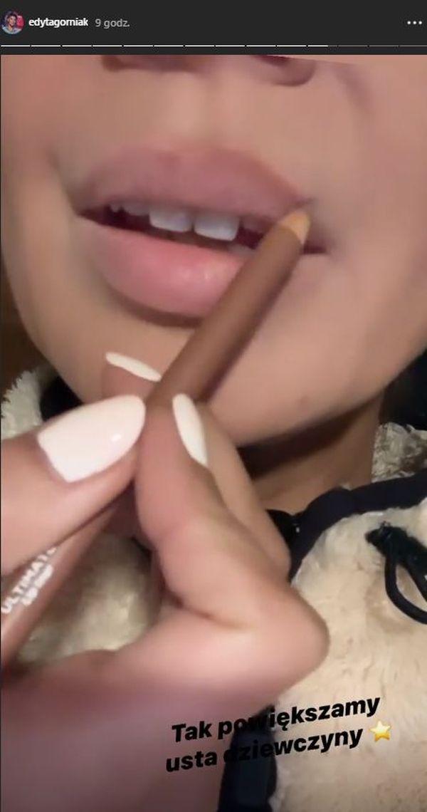 Fani nie wierzą, że Edyta Górniak  powiększa usta tylko za pomocą kredki