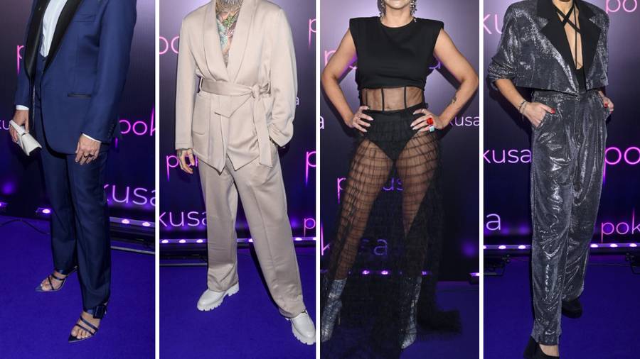 Premiera filmu “Pokusa”: Helena Englert z czarnymi ustami, Stifler w złotej masce, Maria Sadowska w smokingu