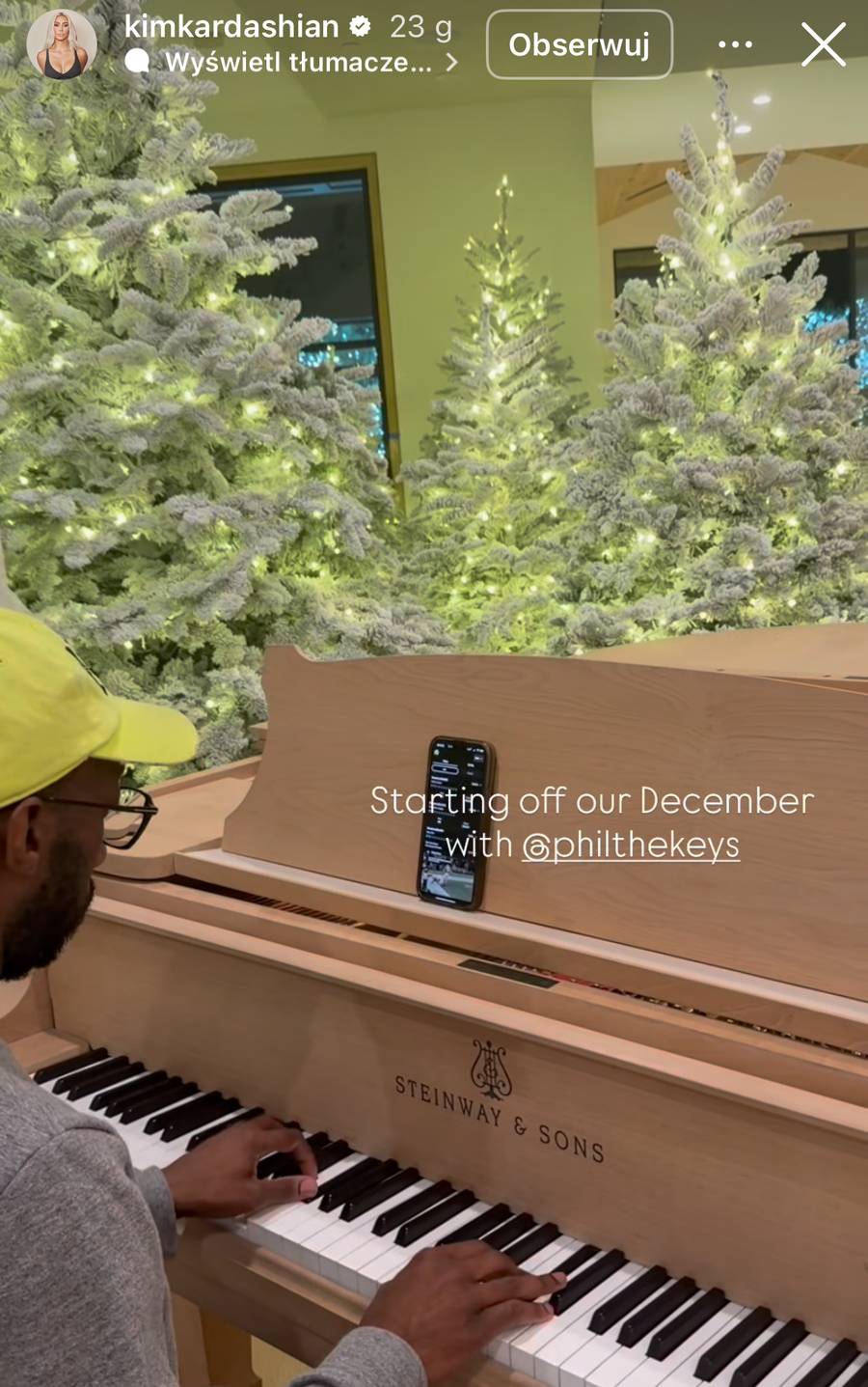 Kim Kardashian pokazuje świąteczne dekoracje, fot. Instagram