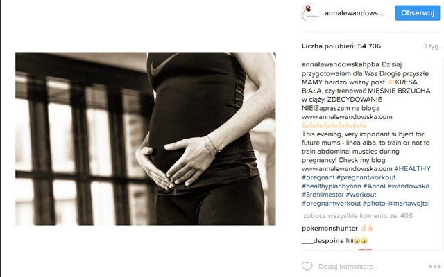 Film z Anną Lewandowską w ciąży wprawi Cię w OSŁUPIENIE