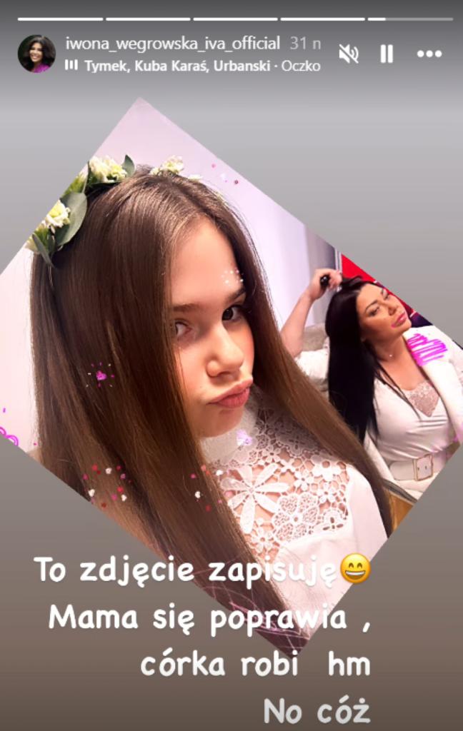 Iwona Węgrowska wspomina komunię córki, fot. Instagram