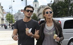 Anja Rubik z mężem na lodach (FOTO)