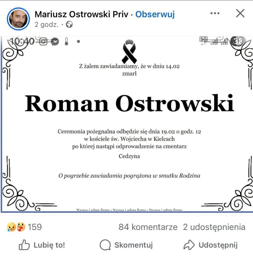 Facebook Mariusz Ostrowski