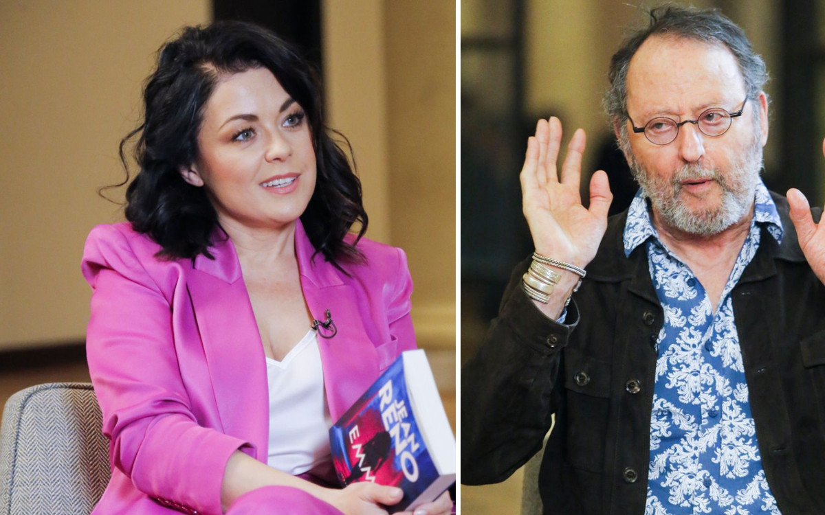 Kasia Cichopek kusi na spotkaniu z Jeanem Reno. Fuksja to jej kolor!