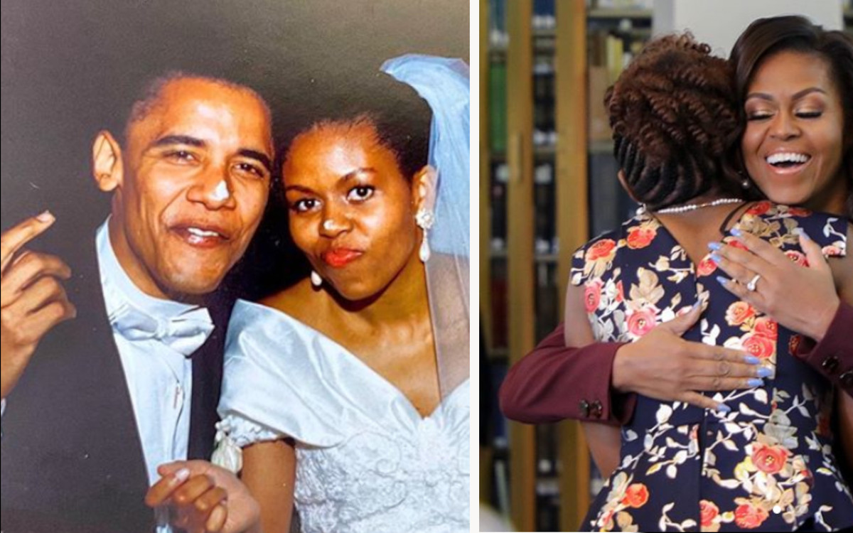 Michelle Obama UBRUDZONA tortem. Pokazała ślubne zdjęcie
