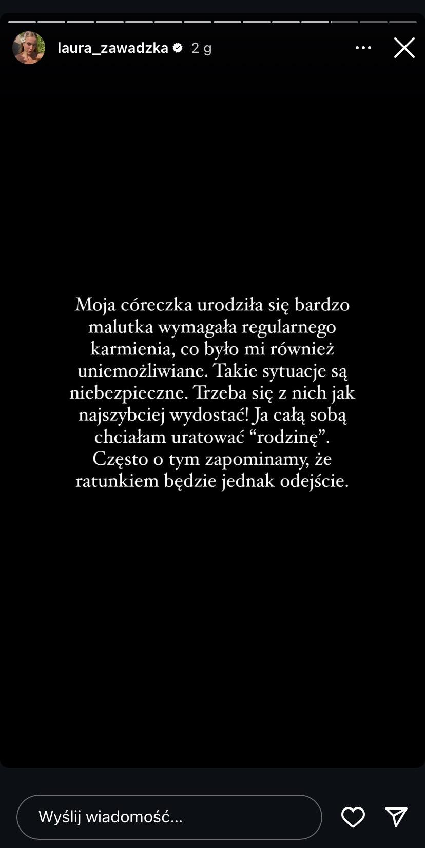 Laura Zawadzka, fot. Instagram. 