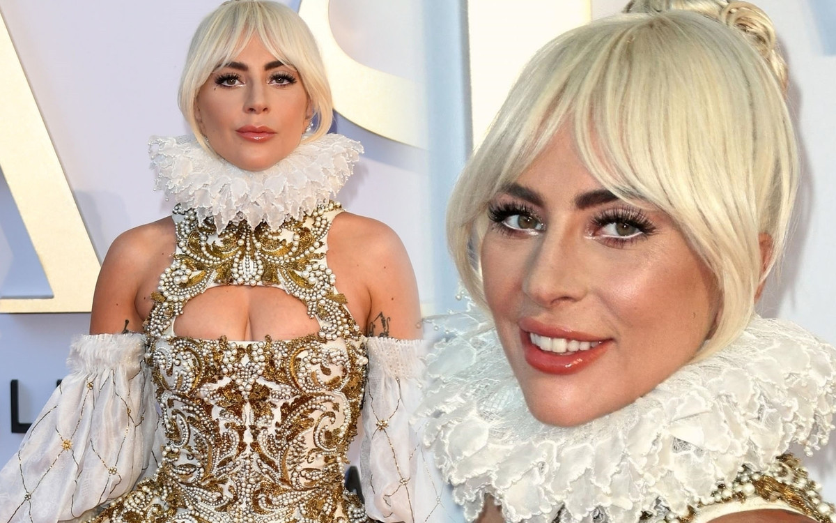 Lady Gaga w Londynie wyglądała jak KRÓLOWA (ZDJĘCIA)