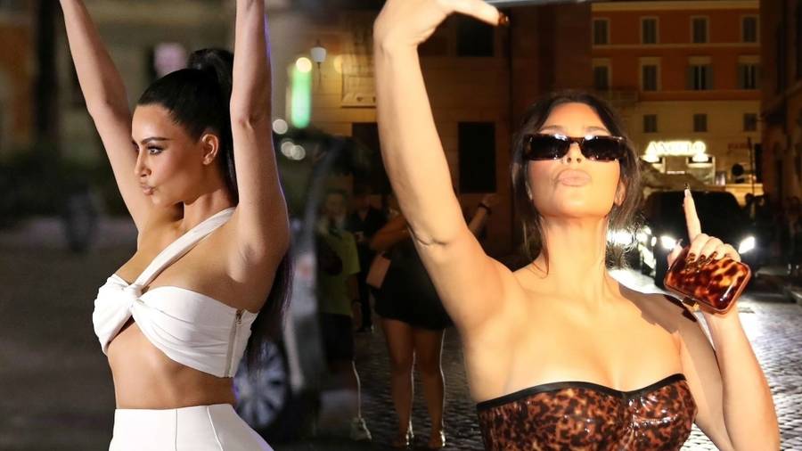 Kim Kardashian szaleje podczas ostatniego dnia w Rzymie. Robiła sobie selfie z fanami (ZDJĘCIA)