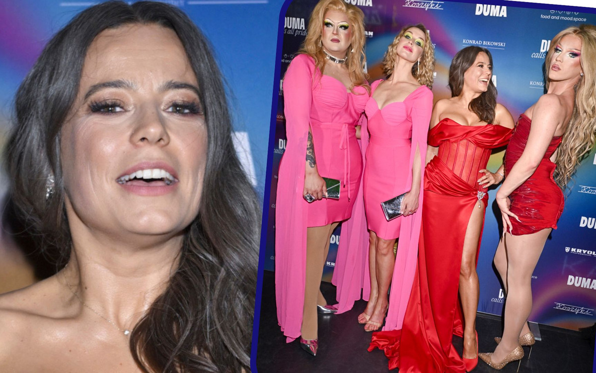 Anna Mucha wdzięczy się w czerwonej sukni! Zadbała o mocno wyeksponowany DEKOLT (FOTO)