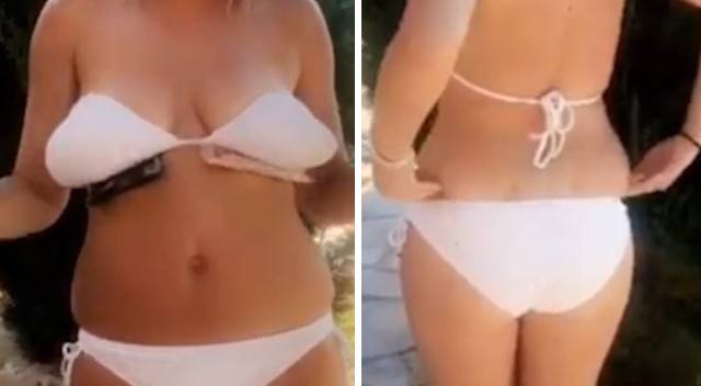 Piosenkarka pokazuje “muffin top”, rozstępy i klapnięte piersi!