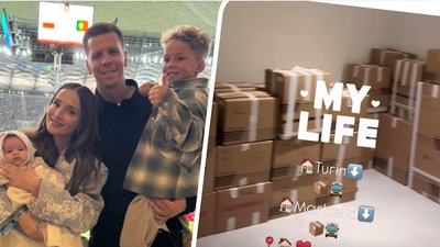 Marina Łuczenko w trakcie wyprowadzki do Barcelony. Dziesiątki kartonów w tle!