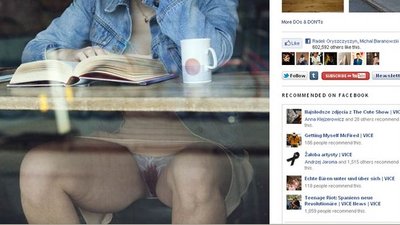 Krew i brudne tampony w sesji modowej