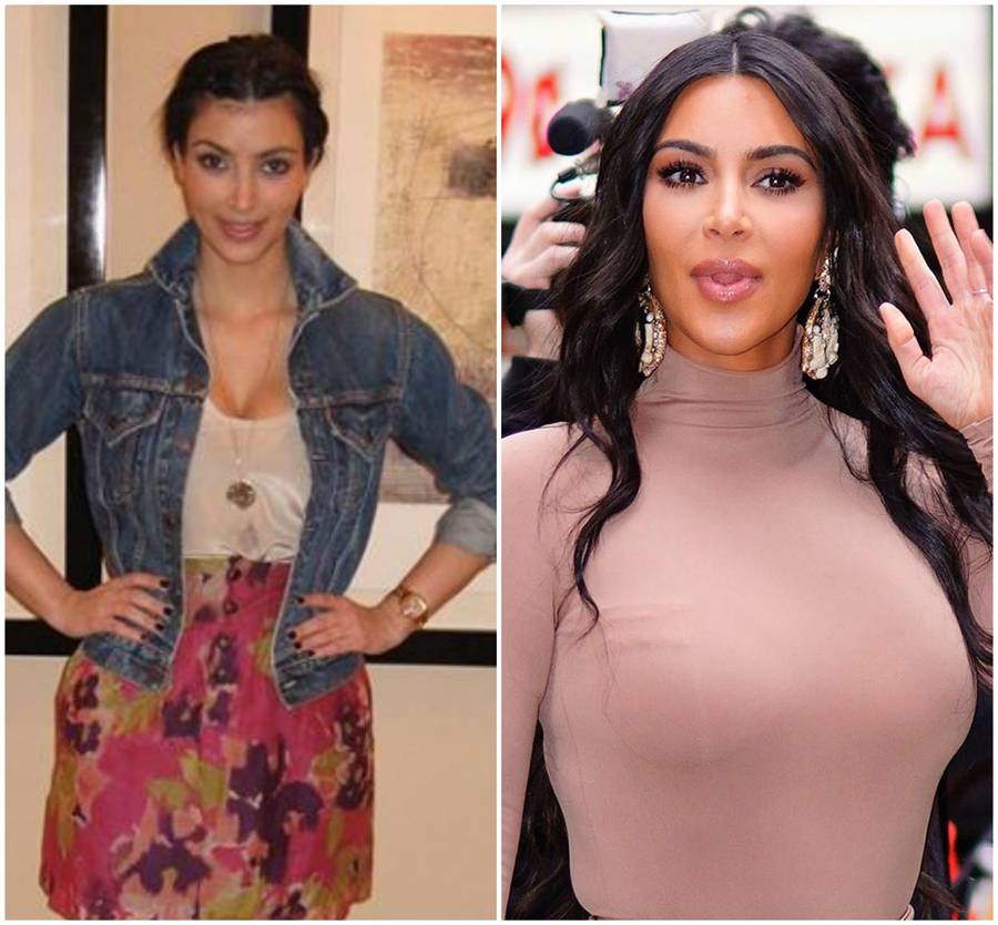 Kim Kardashian kiedyś i dziś.