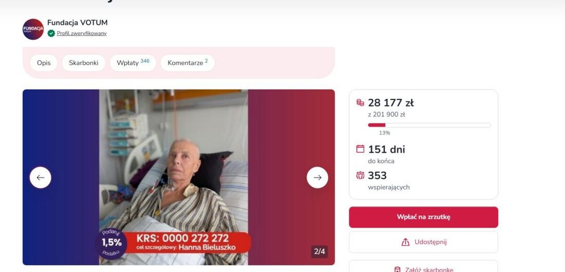 Hanna Bieluszko fot. Zrzutka.pl