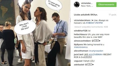 Internet oburzony wyglądem modelek na pokazie Victorii Beckham