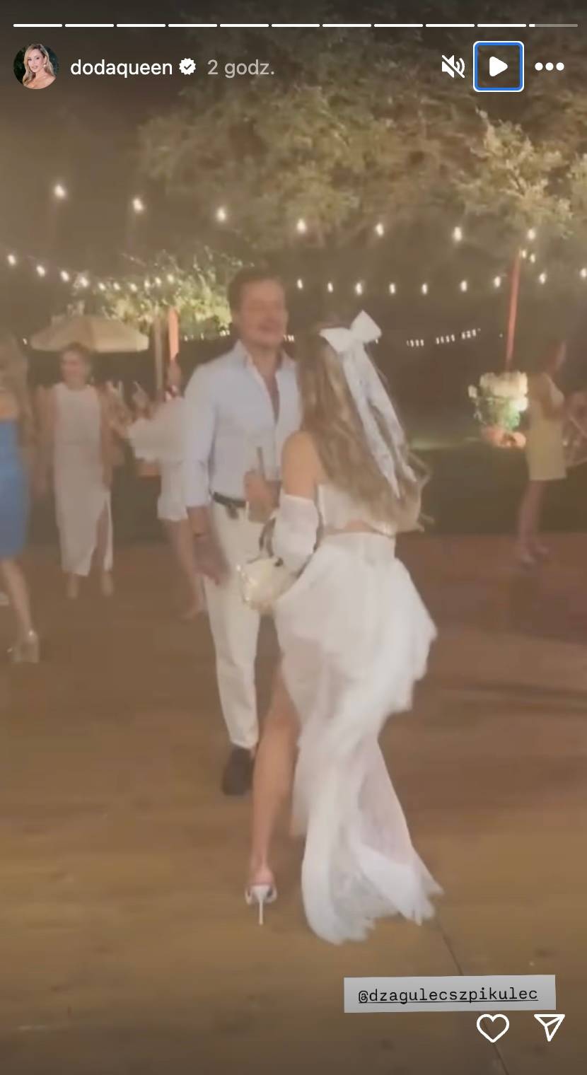 Doda na hucznych urodzinach biznesmena. Wyglądała jak panna młoda