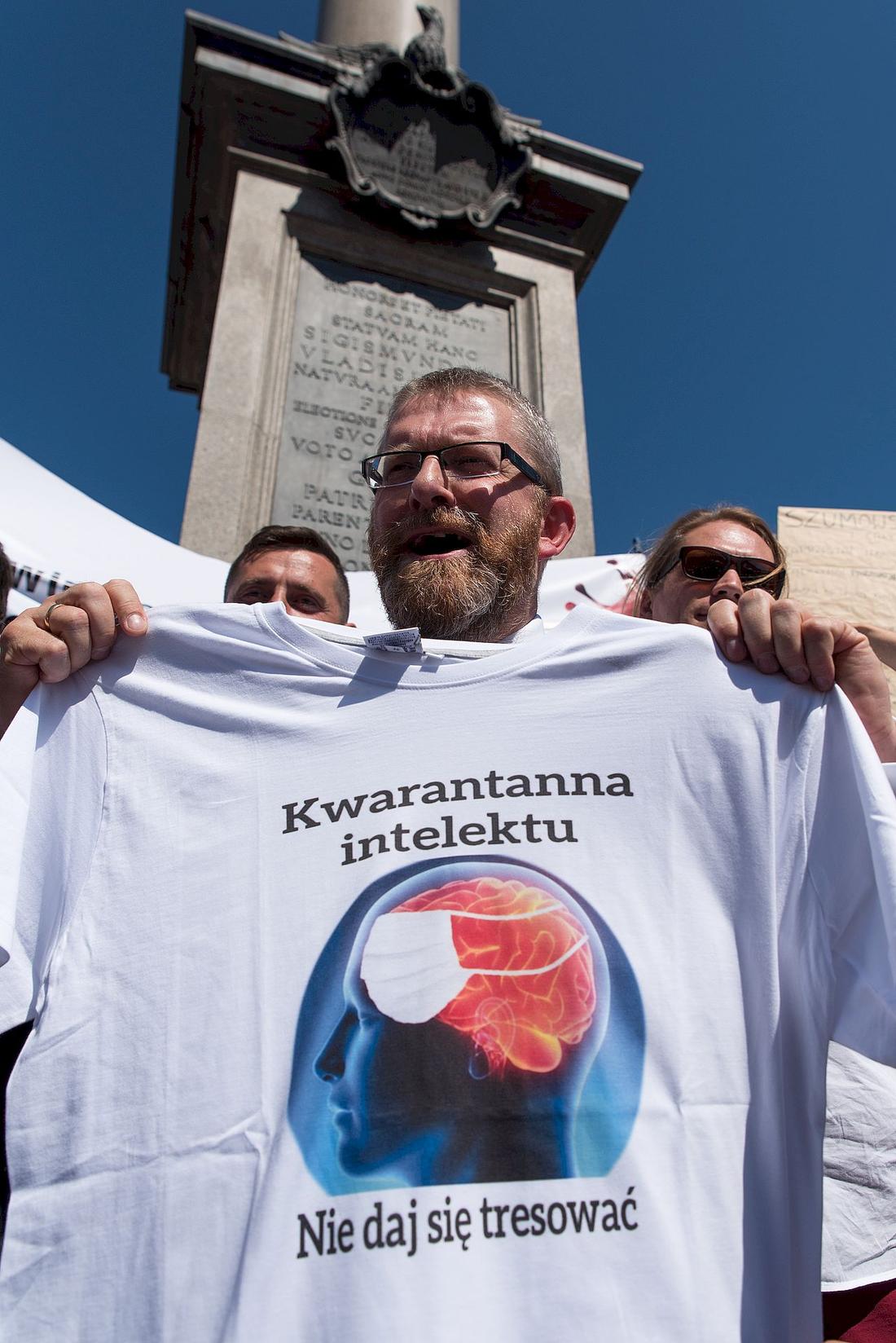 Protest Zakonczyć Pandemię w Warszawie
