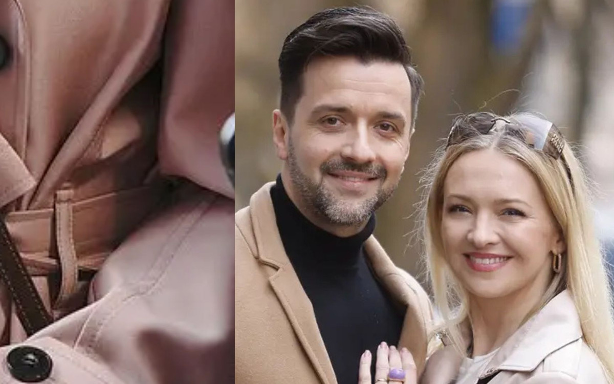 Barbara Kurdej-Szatan z mężem przed studiem TVN. Ten płaszcz to hit sezonu