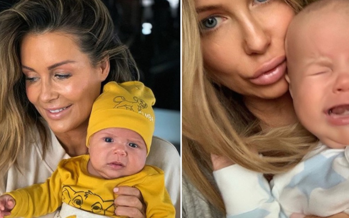 Małgorzata Rozenek pozuje z płaczącym Heniem. Internauci dopatrzyli się u dziecka WADY