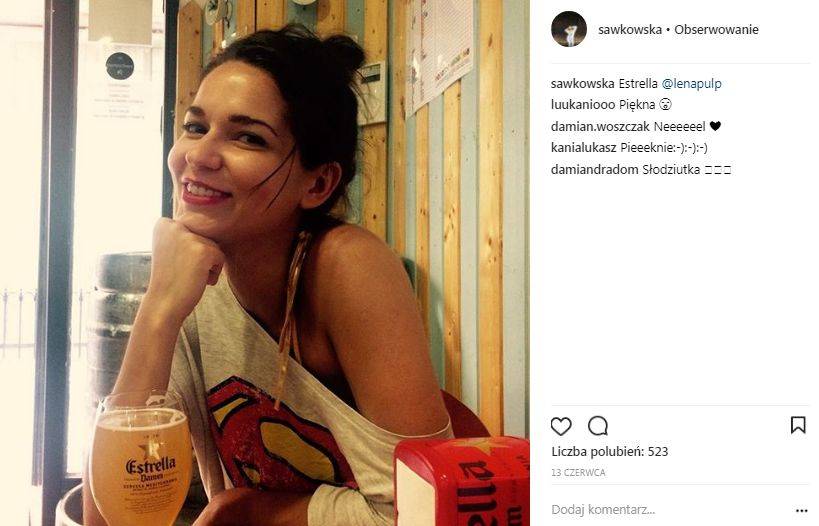 Karolina Sawka na Instagramie