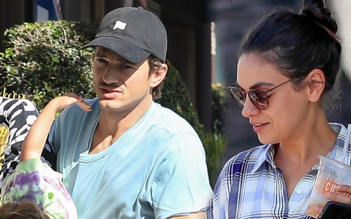 Mila Kunis i Ashton Kutcher na śniadaniu. Wygłupiają się z dziećmi