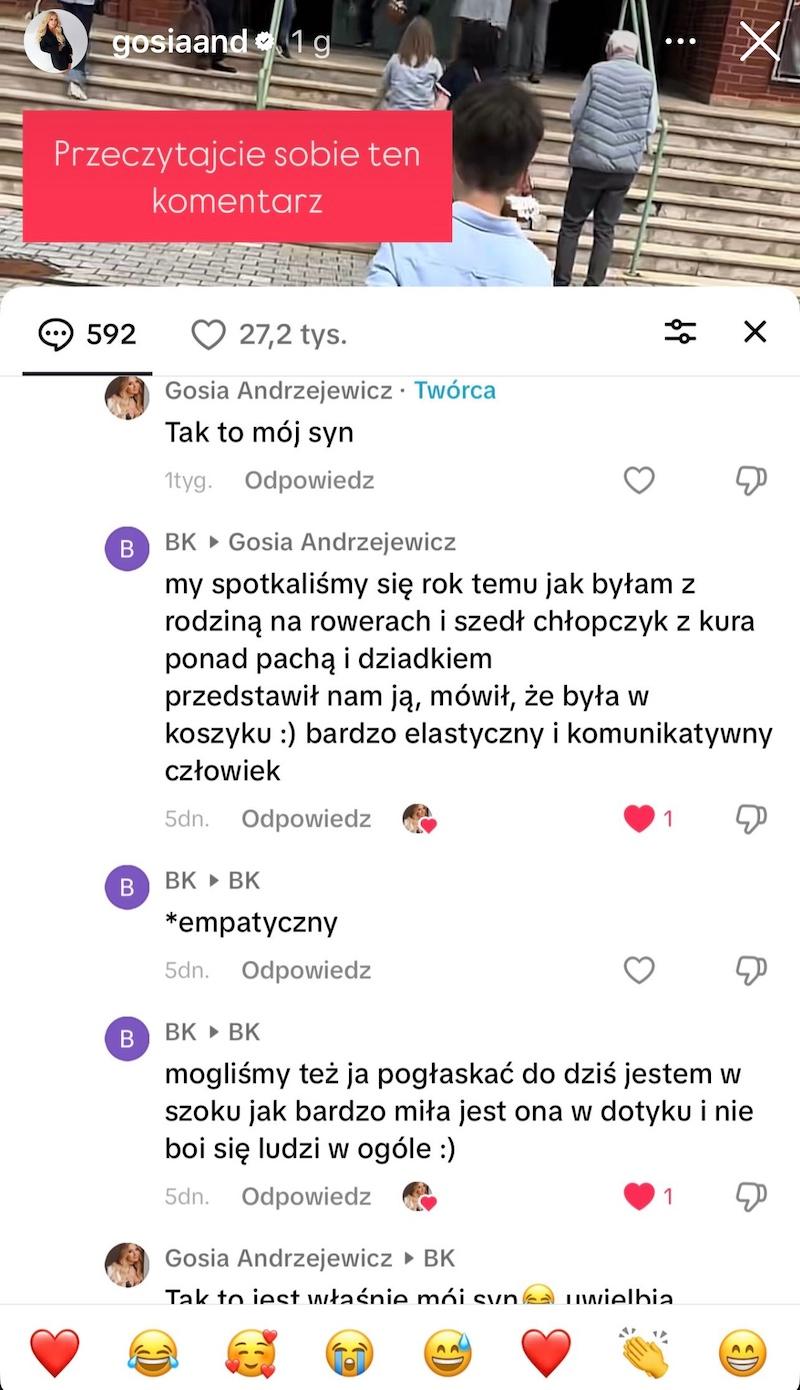 Syn Gosi Andrzejewicz fot. Instagram @gosiaand