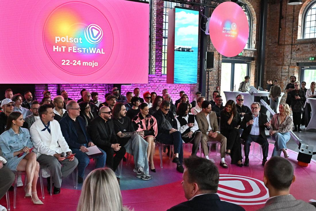 Tłumy gwiazd na konferencji Polsat Hit Festiwal 2026, fot. KAPiF