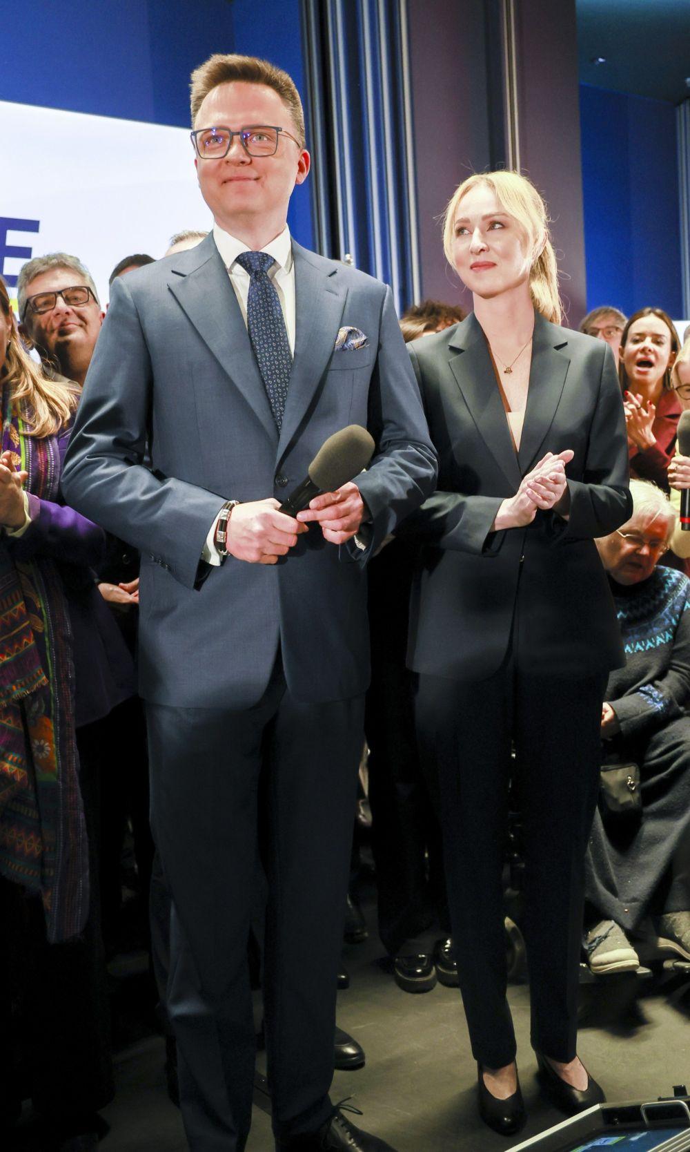 Szymon Hołownia z żoną/AKPA