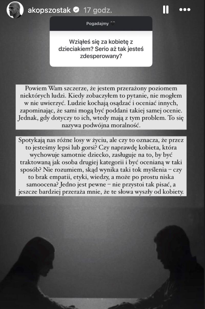 Internauci odkryli kim jest nowa partnerka Akopa Szostaka! ,,Wziąłeś się za kobietę z dzieckiem?!"