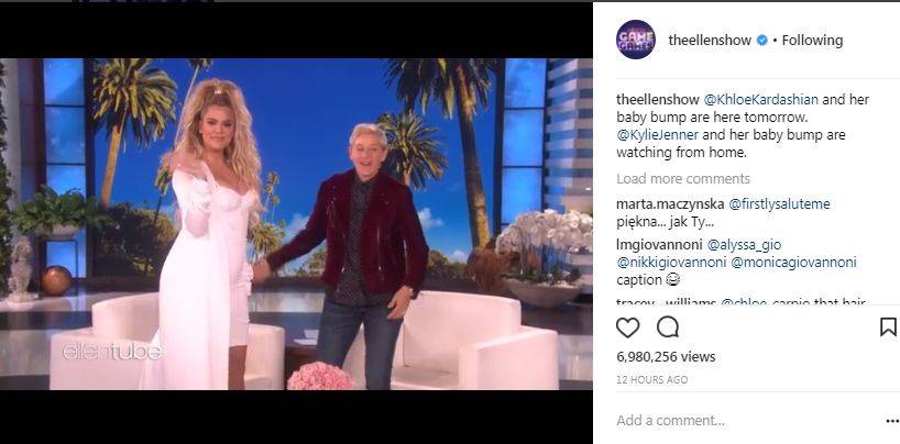 Khloe u Ellen mówi o PŁCI dziecka